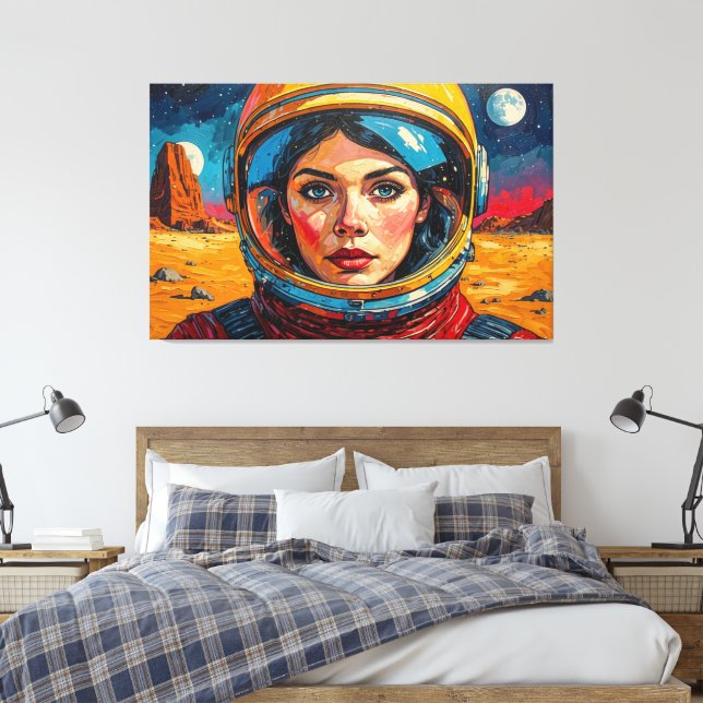 THE WORLD WE DISCOVERED 9 CANVAS PRINT (Insitu(Bedroom))