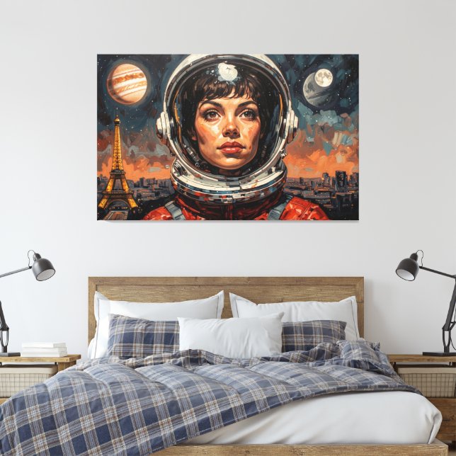 THE WORLD WE DISCOVERED PARIS 17 CANVAS PRINT (Insitu(Bedroom))