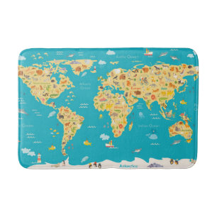 The World's Animals Bath Mat