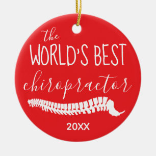 The World's Best Chiropractor Christmas Ceramic Or Ornament