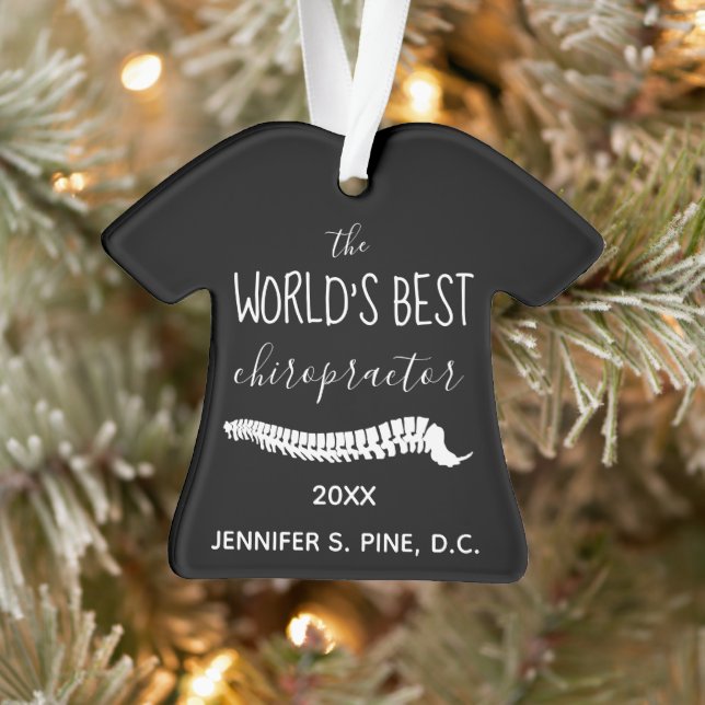 The World's Best Chiropractor Gift Ornament (Tree)