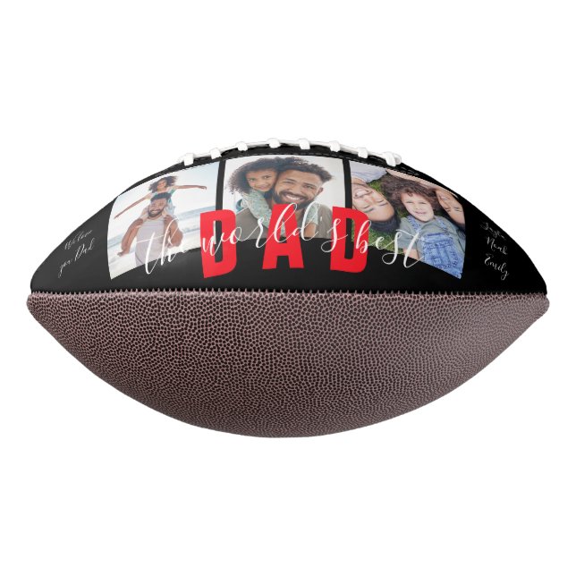 THE WORLD'S BEST DAD Custom Photo Personalized Football (Rotated 270)
