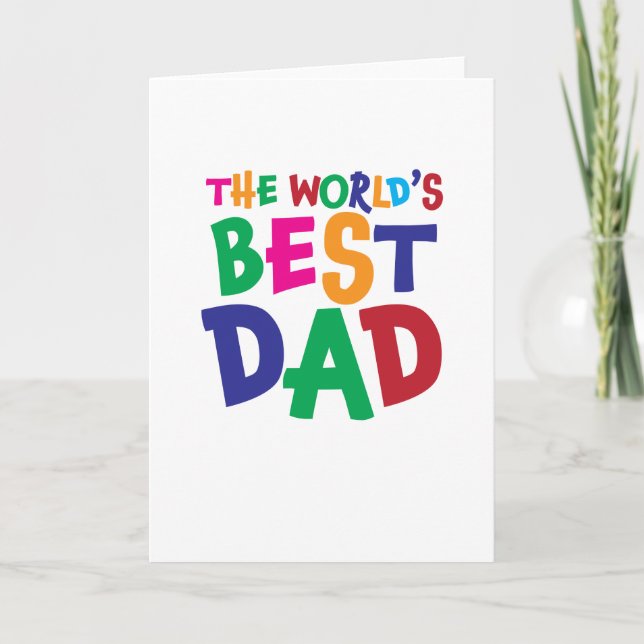 The World's Best Dad on 5x7 Card (Front)