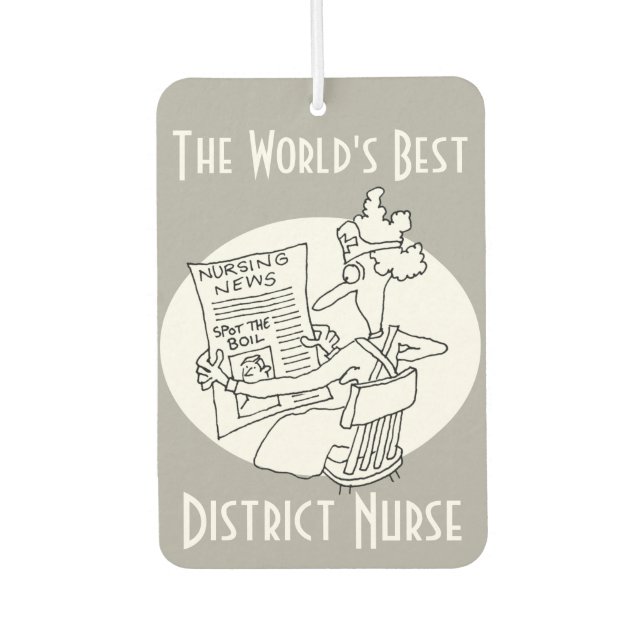 The World's Best District Nurse Air Freshener (Front)