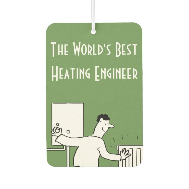 The World's Best Heating Engineer Air Freshener (Front)