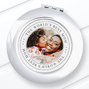 The World's Best Mom Classic Simple Photo Compact Mirror