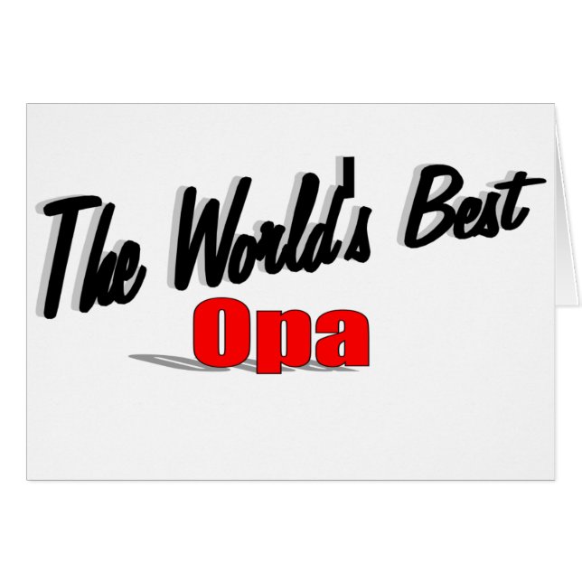 The World's Best Opa (Front Horizontal)