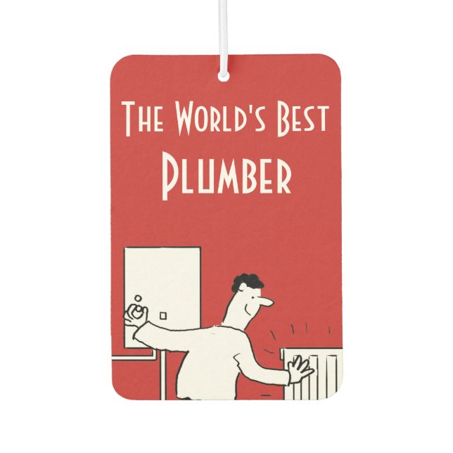 The World's Best Plumber Car Air Freshener (Front)