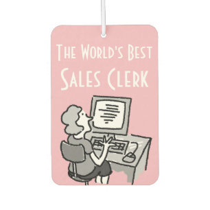 The World's Best Sales Clerk Office Worker Air Freshener
