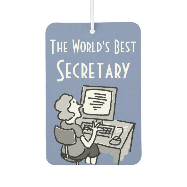 The World's Best Secretary Office Worker Air Freshener (Front)