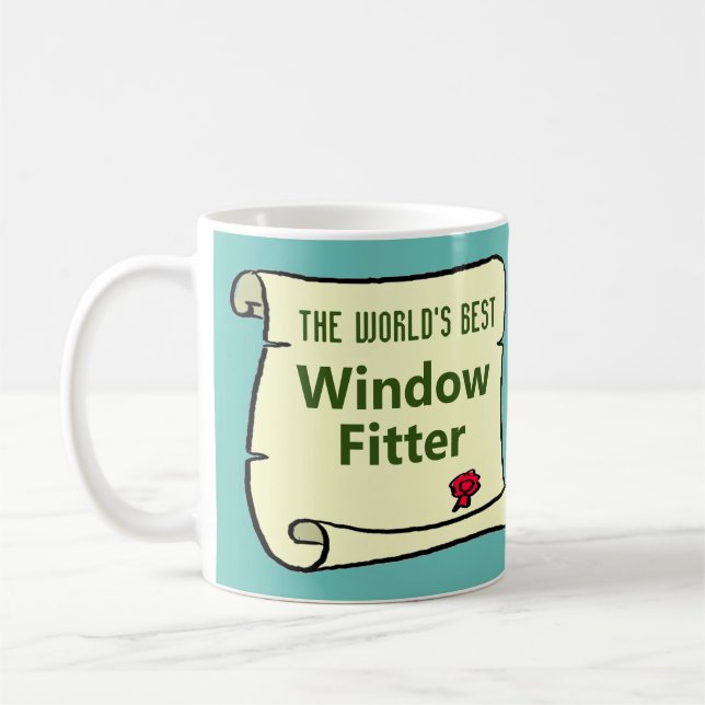 The World's Best Window Fitter. Coffee Mug (Left)