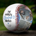 The World's Greatest Abuelo 4 Photo Baseball<br><div class="desc">Celebrate Father's Day in a way that truly resembles your family bond with our Keepsake Grandfather Baseball. Personalize the baseball with your family photos, add the adorable tagline 'The World's Greatest Abuelo', and your names. Complete with a blue heart - this makes for a perfect, heartfelt gift that Grandpa can...</div>