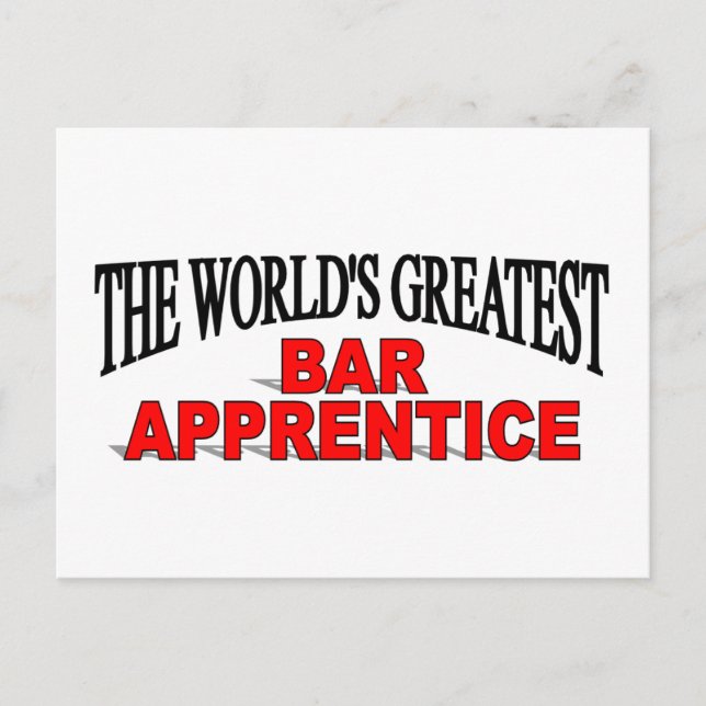 The World's Greatest Bar Apprentice Postcard (Front)
