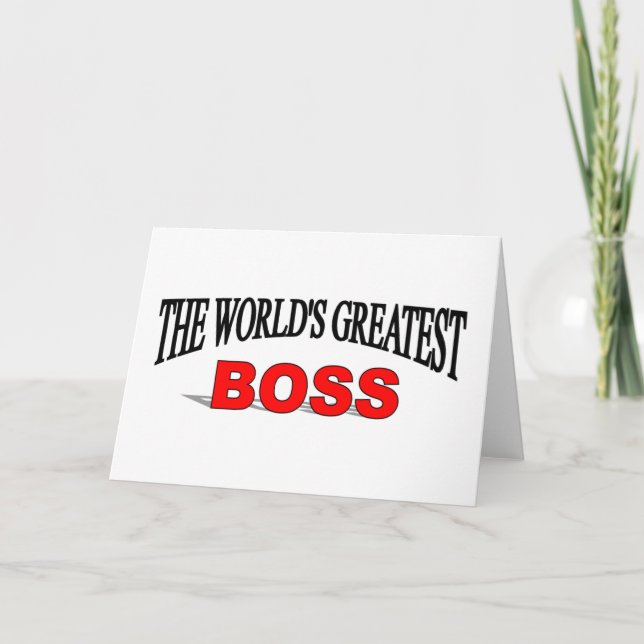 The World's Greatest Boss Card (Front)