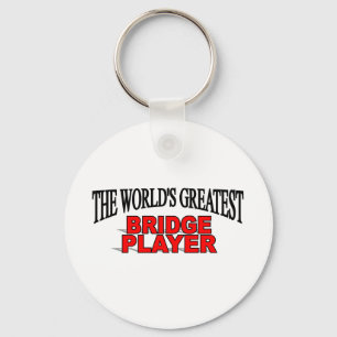 The World's Greatest Bridge Player Keychain