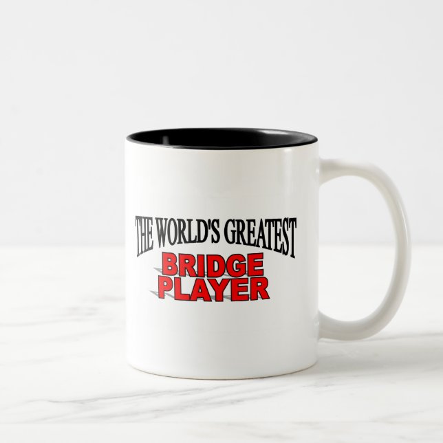 The World's Greatest Bridge Player Two-Tone Coffee Mug (Right)