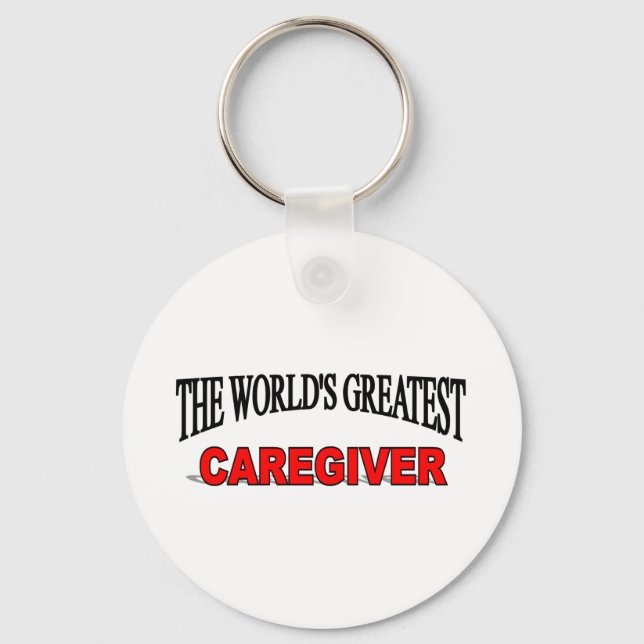 The World's Greatest Caregiver Keychain (Front)