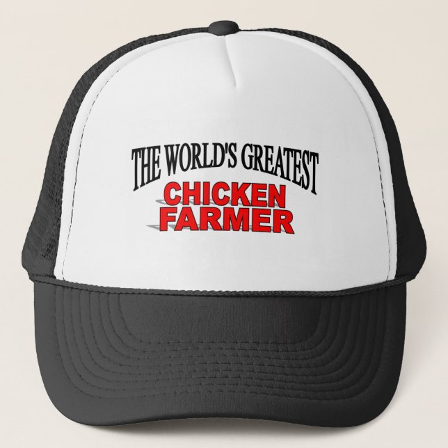 The World's Greatest Chicken Farmer Trucker Hat (Front)