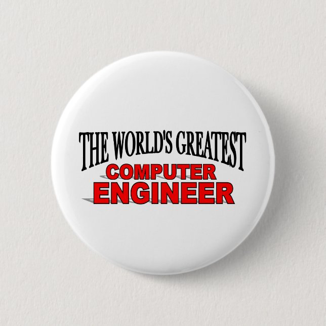 The World's Greatest Computer Engineer 2 Inch Round Button (Front)