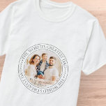 The World's Greatest Dad Modern Classic Photo T-Shirt<br><div class="desc">This simple and classic design is composed of serif typography and add a custom photo. "The World's Greatest Dad" circles the photo of your dad,  father,  papa etc.</div>