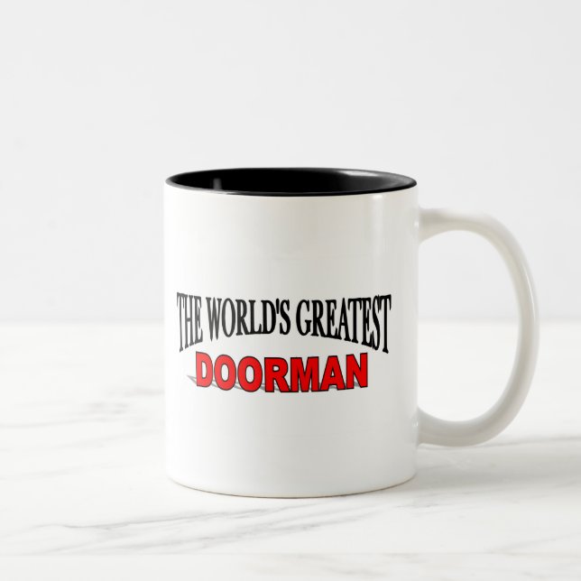 The World's Greatest Doorman Two-Tone Coffee Mug (Right)