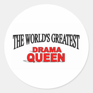 The World's Greatest Drama Queen Classic Round Sticker