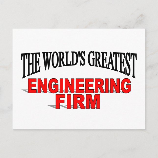 The World's Greatest Engineering Firm Postcard (Front)