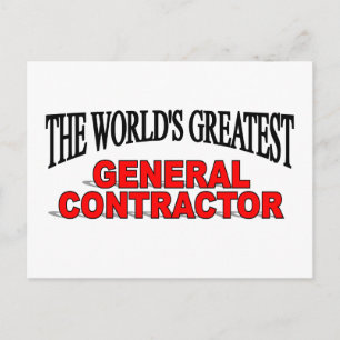 The World's Greatest General Contractor Postcard