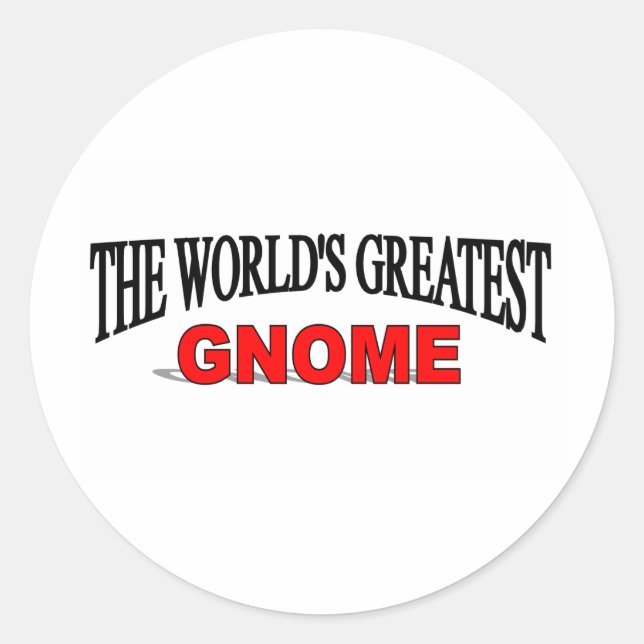 The World's Greatest Gnome Classic Round Sticker (Front)