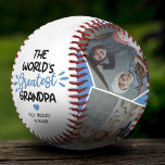 The World's Greatest Grandpa 4 Photo Baseball<br><div class="desc">Celebrate Father's Day in a way that truly resembles your family bond with our Keepsake Grandfather Baseball. Personalize the baseball with your family photos, add the adorable tagline 'The World's Greatest Grandpa', and your names. Complete with a blue heart - this makes for a perfect, heartfelt gift that Gramps can...</div>