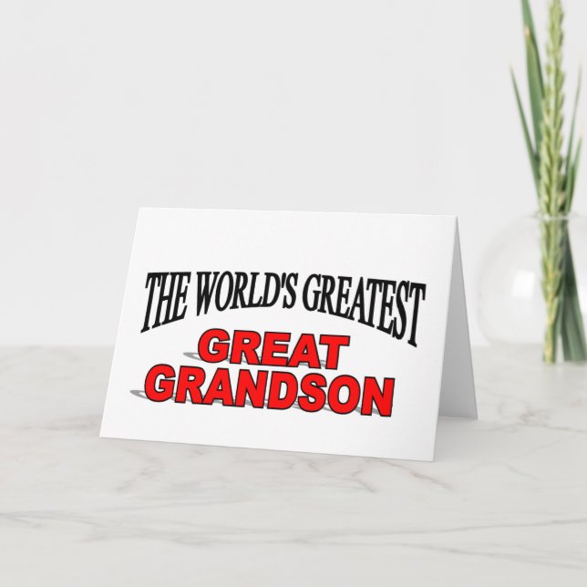 The World's Greatest Great Grandson Card (Front)