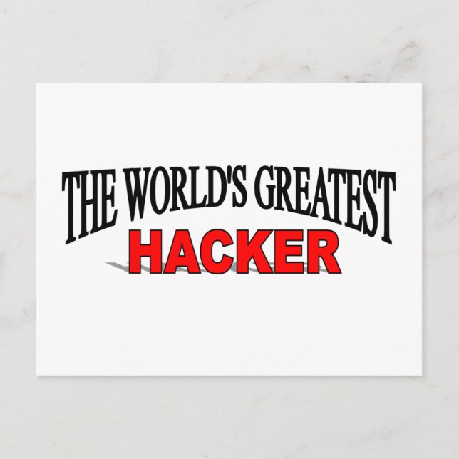 The World's Greatest Hacker Postcard (Front)
