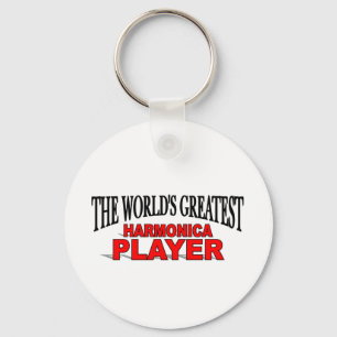 The World's Greatest Harmonica Player Keychain
