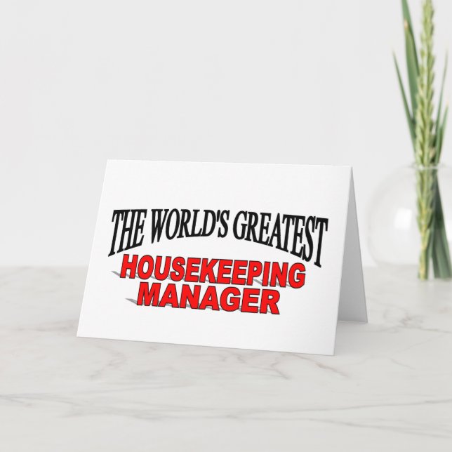 The World's Greatest Housekeeping Manager Card (Front)