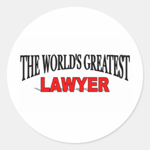 The World's Greatest Lawyer Classic Round Sticker