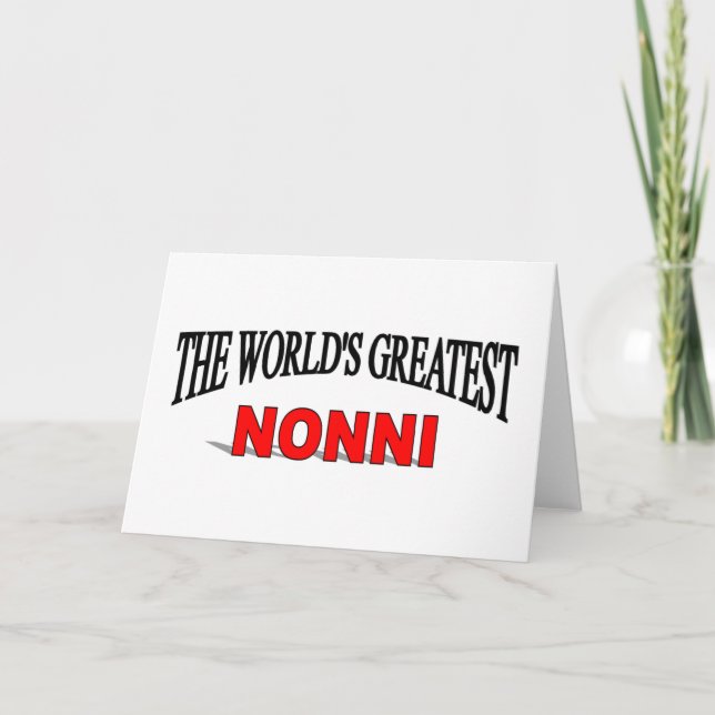 The World's Greatest Nonni Card (Front)