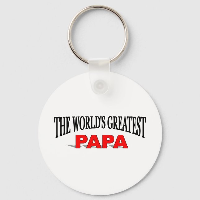 The World's Greatest Papa Keychain (Front)