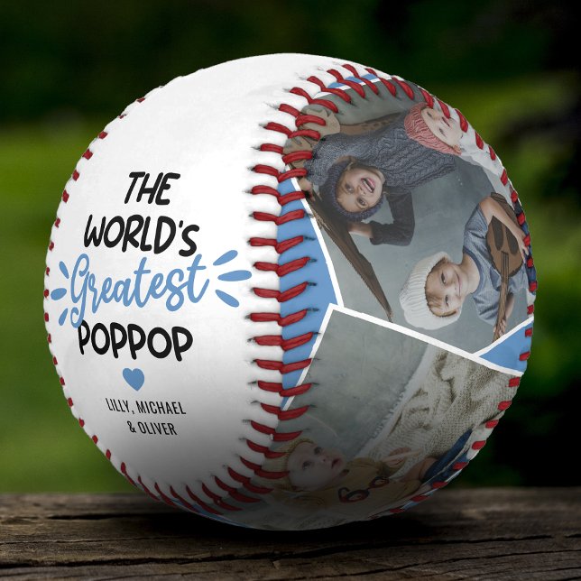 The World's Greatest Poppop 4 Photo Baseball (Creator Uploaded)