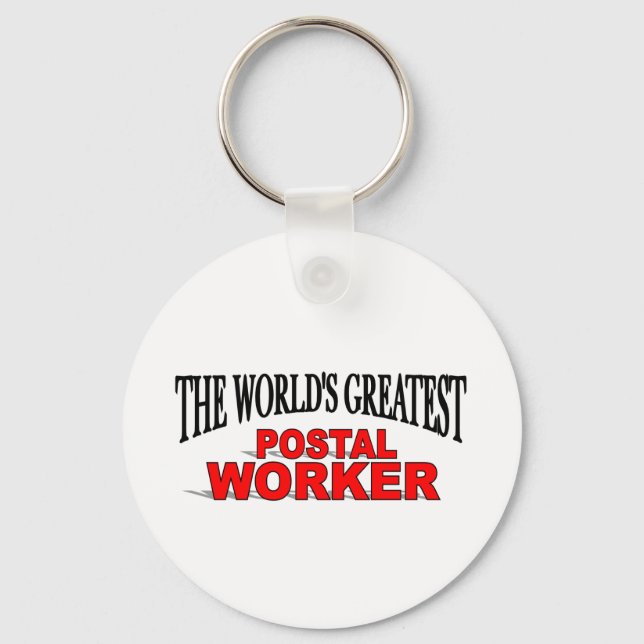 The World's Greatest Postal Worker Keychain (Front)