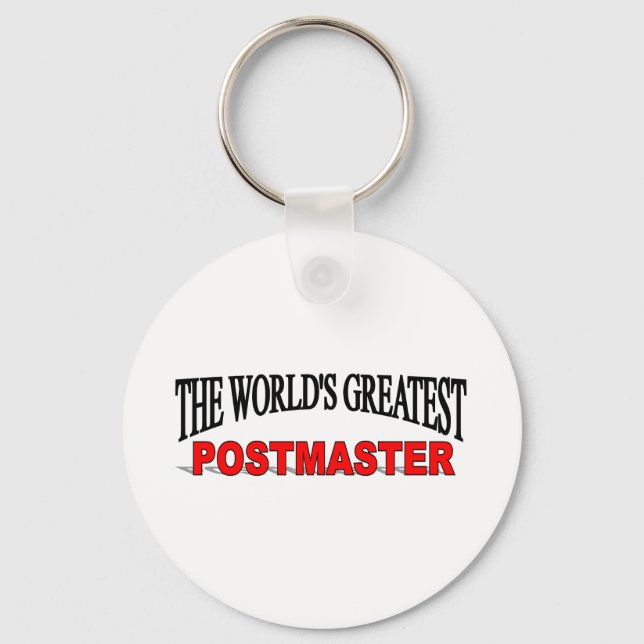 The World's Greatest Postmaster Keychain (Front)