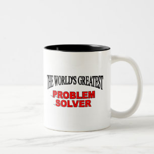 The World's Greatest Problem Solver Two-Tone Coffee Mug