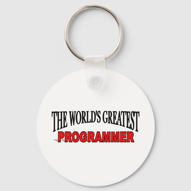 The World's Greatest Programmer Keychain (Front)