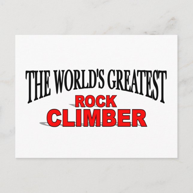 The World's Greatest Rock Climber Postcard (Front)