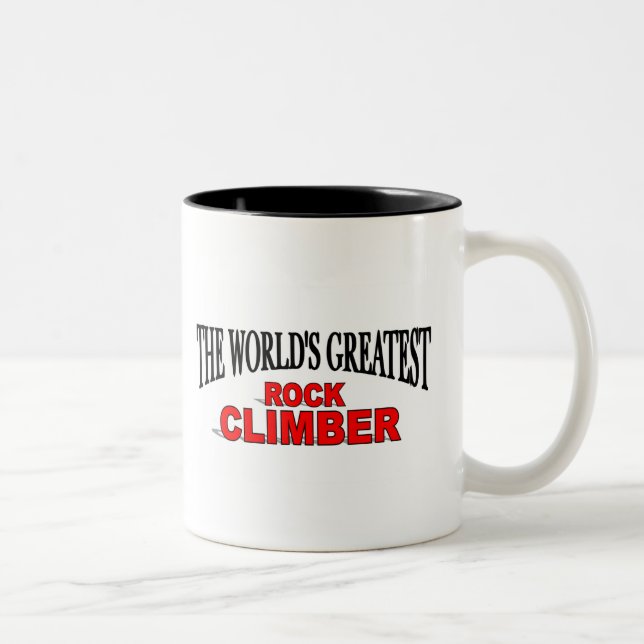 The World's Greatest Rock Climber Two-Tone Coffee Mug (Right)