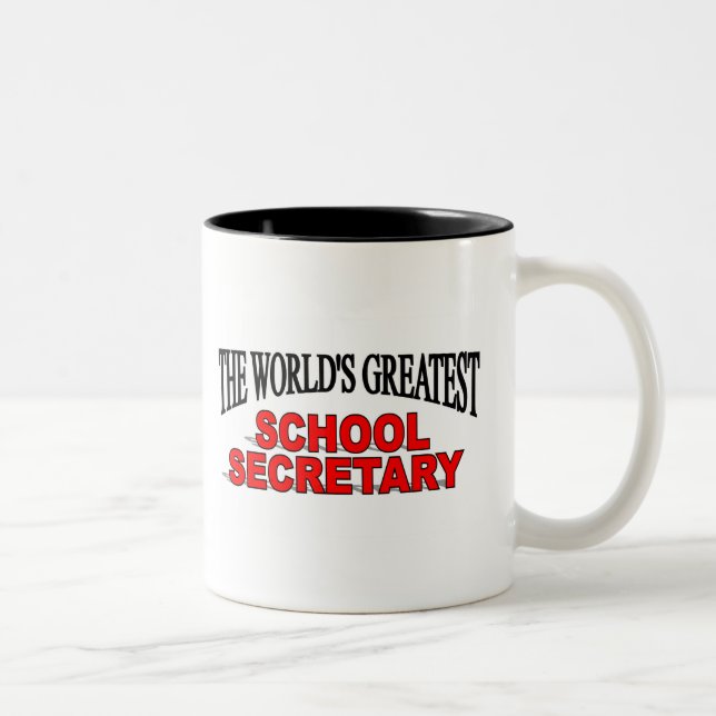 The World's Greatest School Secretary Two-Tone Coffee Mug (Right)