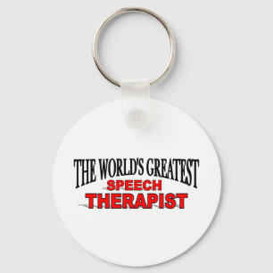 The World's Greatest Speech Therapist Keychain