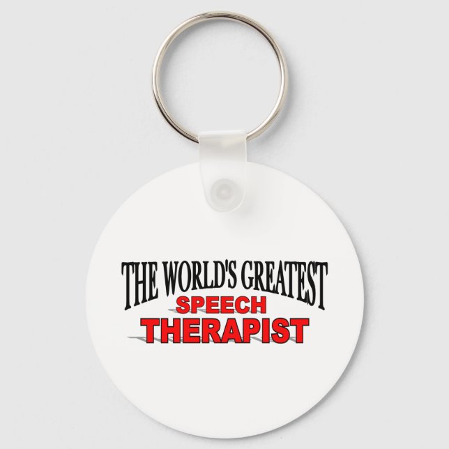 The World's Greatest Speech Therapist Keychain (Front)