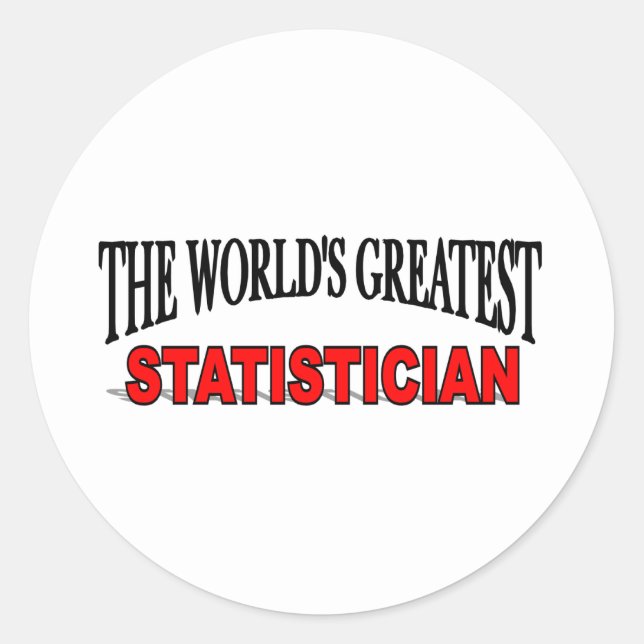 The World's Greatest Statistician Classic Round Sticker (Front)