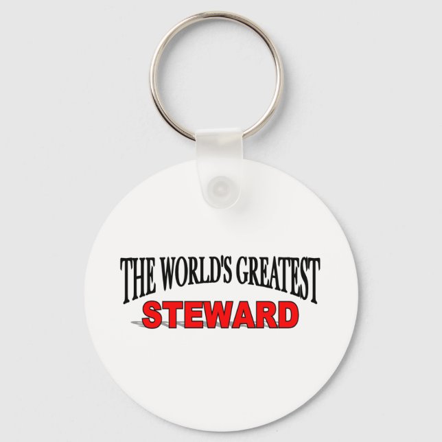The World's Greatest Steward Keychain (Front)