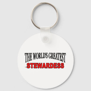 The World's Greatest Stewardess Keychain